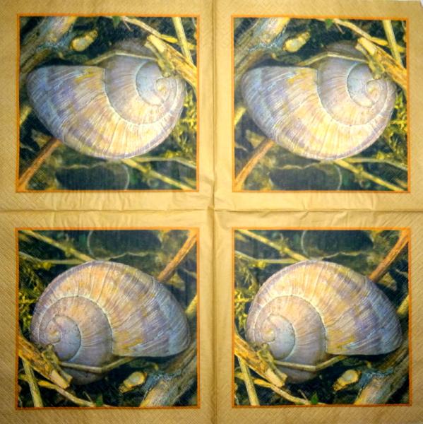 094 Muscheln - 3-lagig (blau) - Home Fashion